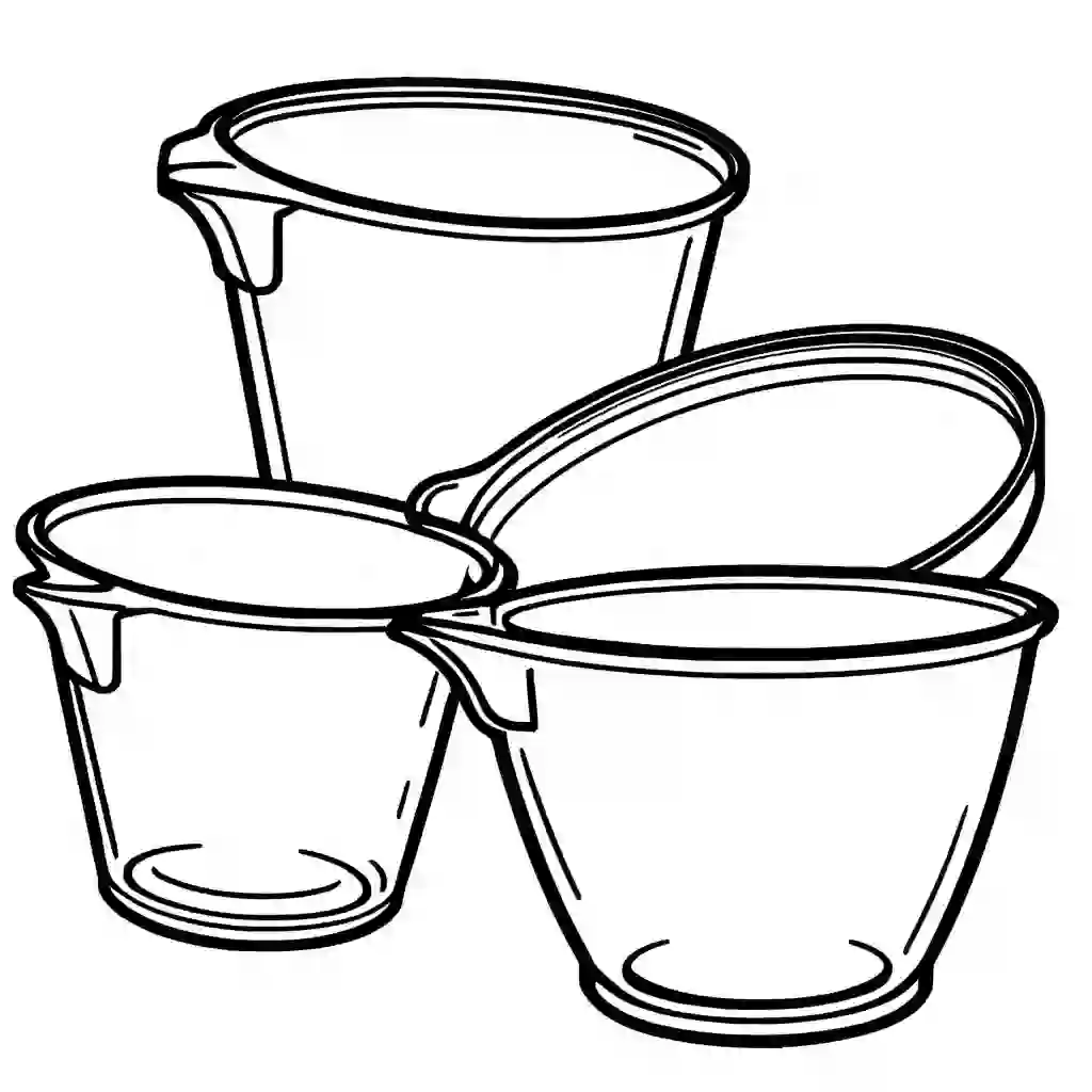Measuring cups coloring pages